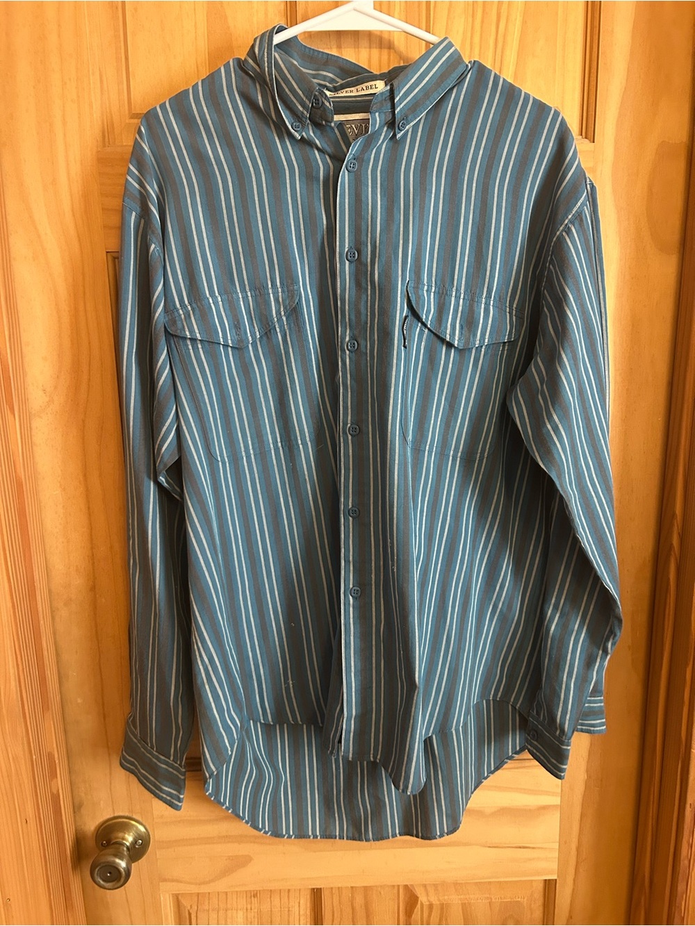 Levi’s silver label Men's Blue Striped Button-Down Shirt - Casual Long Sleeve